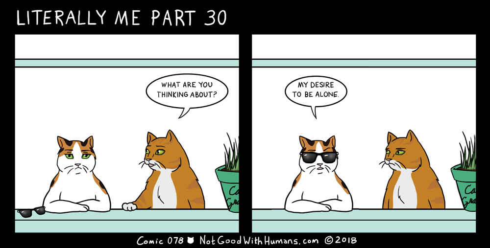not good with humans notgoodwithhumans.com cat cats introvert introverts 
